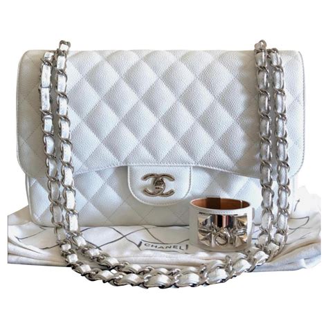 chanel sac blanc|Chanel bags second hand.